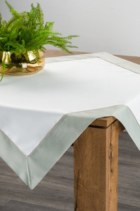 Tablecloth 85 x 85 Decorative Sylvia Natural+Olive