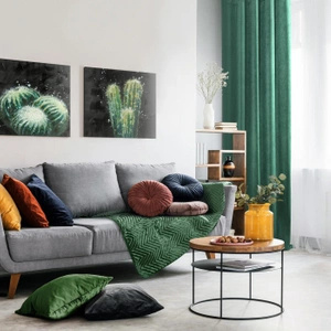 Narzuta 230 x 260 Dekoracyjna Welurowa Sofia Srebrny