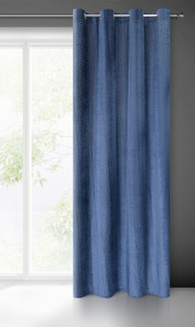Velvet Lussi Curtain 140 x 250 Spillover Navy Blue