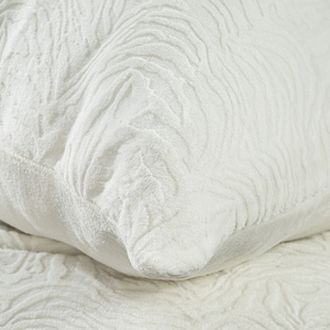 Bedding 220x200 3pc Microfiber Embossed Flano Cream