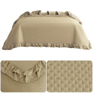 Quilted Bedspread 200 x 220 with Ruffle Rosella 09