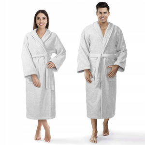 Hotel Bathrobe Cotton Terry Unisex L/XL Grey