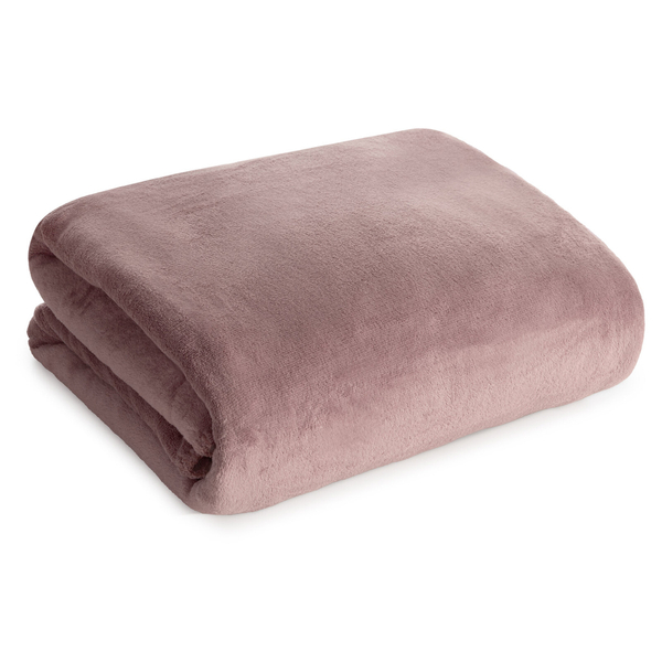 Blanket 200 x 220 Microfiber Reversible Tedy Pink