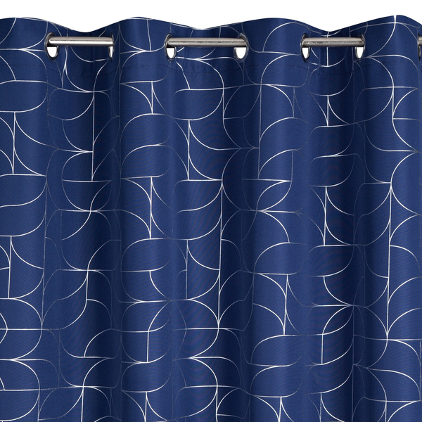 Zasłona 140 x 250 Dekoracyjna Evi Granat+Srebrny