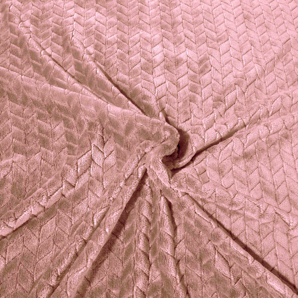 Koc 220 x 200 Mikrofibra Design Cindy Pudrowy Róż