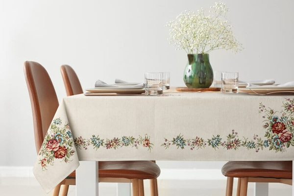 Tablecloth 140 x 180 Decorative Tapestry 1233 Natu