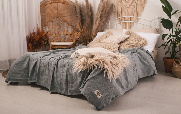 240 x 210 Decorative Muslin Bedspread 44