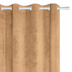Zasłona 140 x 250 Dekoracyjna Velvet Soft Musztar
