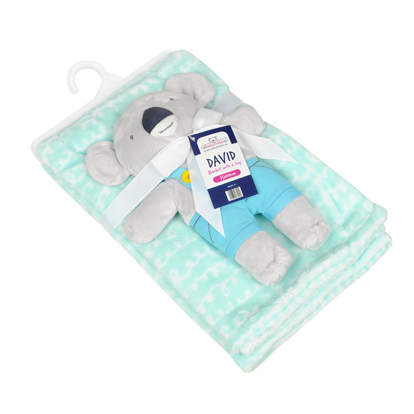 Kocyk 75 x 100 Dziecięcy David + Maskotka Koala