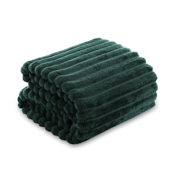 Koc 200 x 220 Mikrofibra Tłoczona Pasy Nuvio 10