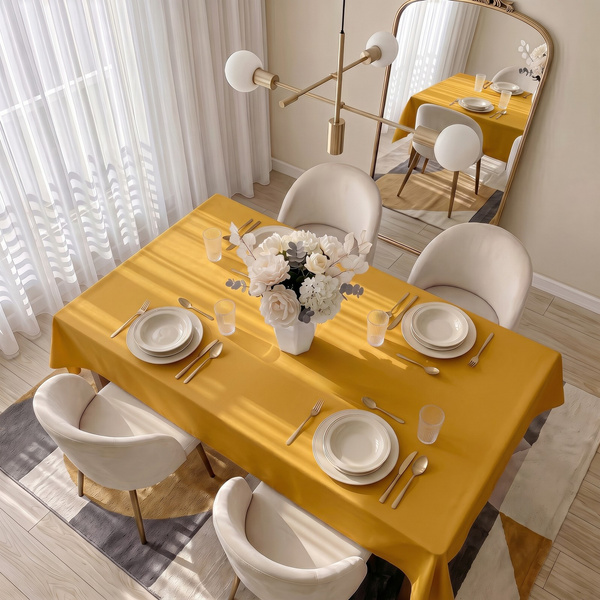 Obrus 140x200 Plamoodporny Surbo Musztarda