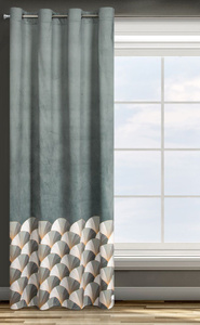 Zasłona 140 x 250 Design91 Welwet Gina Stalowy 