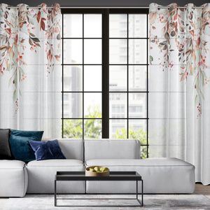 Curtain 140 x 260 Decorative 2 pcs Meg White + Red