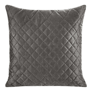 40 x 40 Quilted Velvet Pillowcase Luiz3 Graphite
