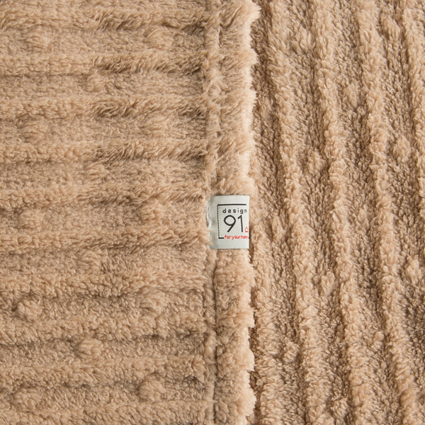 Blanket 200 x 220 Microfiber Embossed Lisa Beige