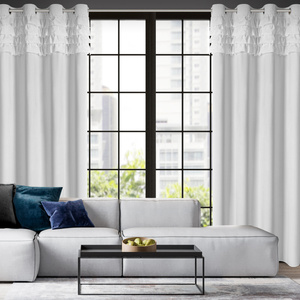 Curtain 140 x 250 Decorative Eyelets Erin White