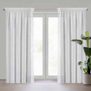 Zasłona 140 x 270 Dekoracyjna Gotowa KAJA 2szt Bia