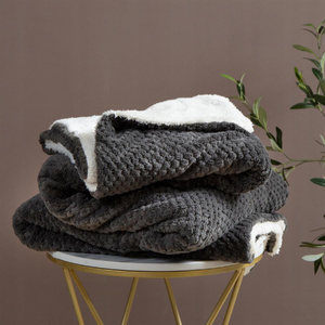 Blanket 150 x 200 Microfiber Lamb Sherpa Graphite