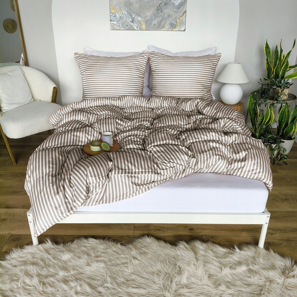 Pościel 140 x 200 2cz Mikrofibra w Pasy Eusebia Home 13