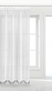 Curtain 300 x 270 Decorative Stone Tape White