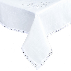 Table runner 60 x 120 Decorative Embroidery pattern 052 White