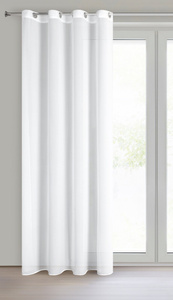 Firana 140 x 250 Dekoracyjna Przelotki DEBRA Biały