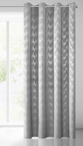 Velvet Curtain Bianca 140 x 250 Spun Grey