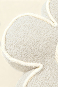 Pillow 50 x 15 Decorative Flower Boucle Beige