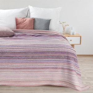 Koc 200 x 220 Bawełniano-Akrylowy Amber1 Pasy P+W