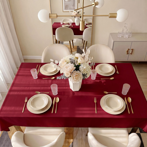 Obrus 150x350 Plamoodporny Surbo Bordowy