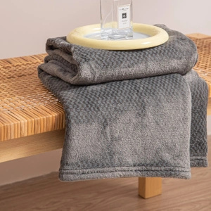 150 x 200 Plush Microfiber Willy Graphite Blanket