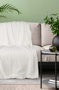 Blanket 130 x 160 Microfiber Design Cindy6 White