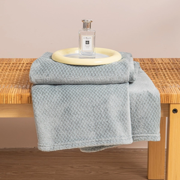 Blanket 200 x 220 Plush Microfiber Willy Grey