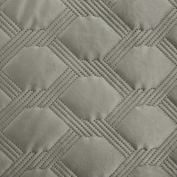 Narzuta 220 x 240 Pikowana Welurowa Sofia5 Sreb