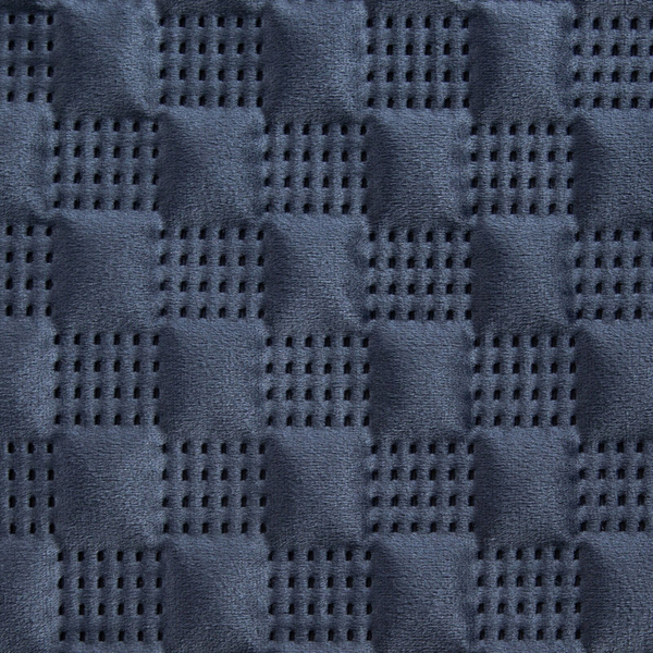 Quilted Velvet Bedspread Sofia4 Navy 220 x 240