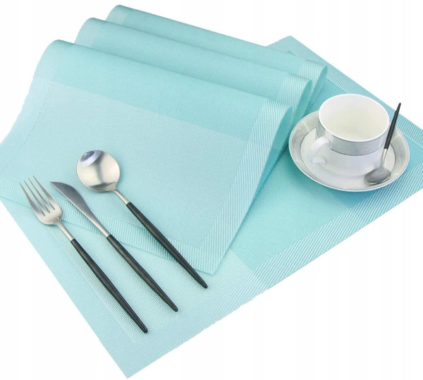 30 x 45 Decorative Frappe Turquoise Placemat