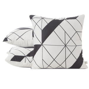 Decorative pillowcase 40 x 40 Geo 01 White+Black