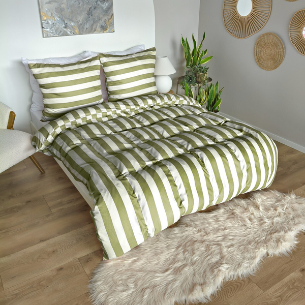 Pościel 160 x 200 3cz Mikrofibra w Pasy Eusebia Home 08