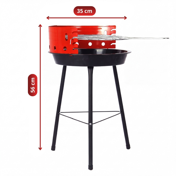 Grill Węglowy Okrągły Turystyczny Ruszt Gardo
