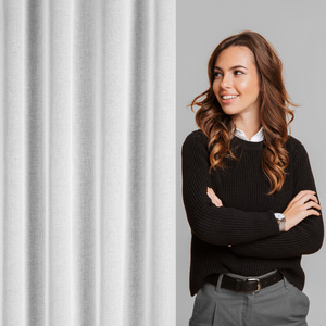 Firana Dekoracyjna Margo 300 x 250 Przelotki Biały