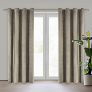 Zasłona 140 x 250 Dekoracyjna Rosa Przelotki Brąz