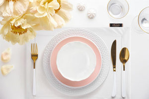 85 x 85 Decorative Velvet Tablecloth White