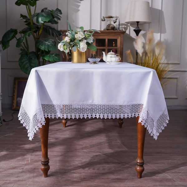 Tablecloth 140 x 350 Guipure pattern 431 White