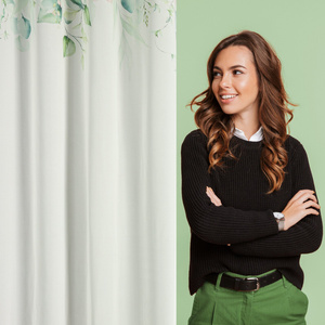 Zasłona 135 x 250 Dekoracyjna Przelotki Alora B+Ró