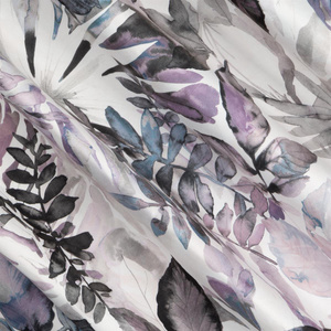 Zasłona 135 x 270 Dekoracyjna Taśma Lilia Bia+Fiol