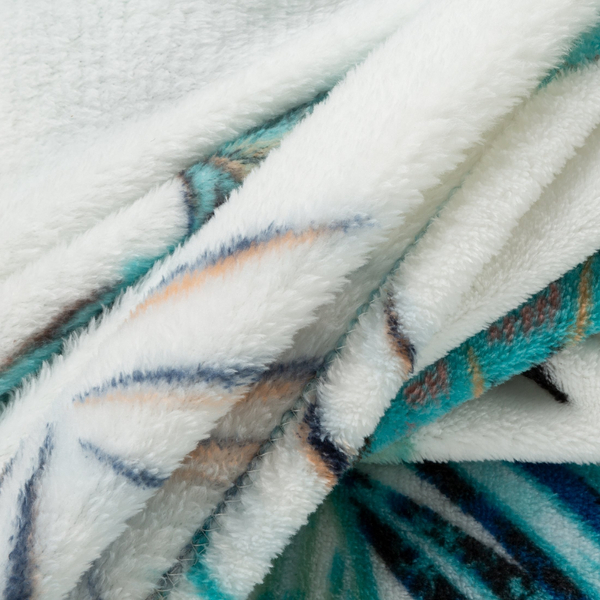 Koc 150 x 200 Mikrofibra Pilar Biały+Niebieski