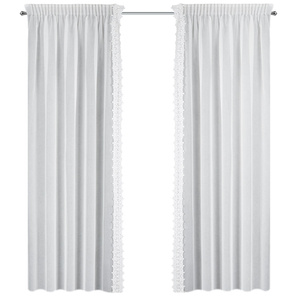 Zasłona 140 x 270 Dekoracyjna Gotowa KAJA 2szt Bia