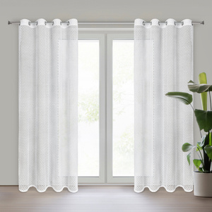 Firana 140 x 250 Dekoracyjna Przelotki CINDY Biały