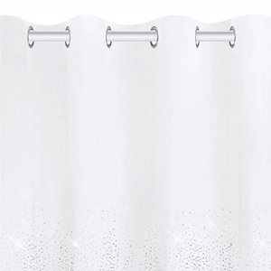 Curtain 140 x 250 Decorative Velour Shiny White