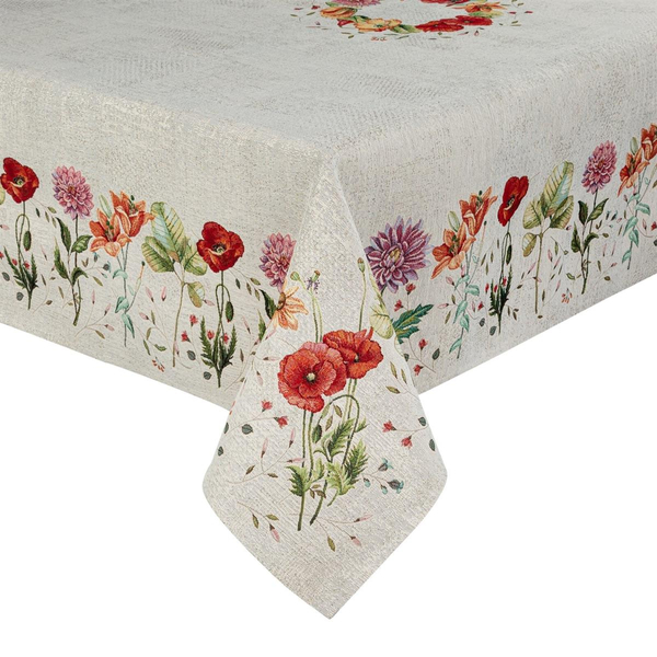 140 x 180 Decorative Tapestry Tablecloth 1239 Popie